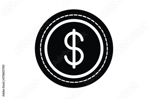 dollar coin icon vector icon