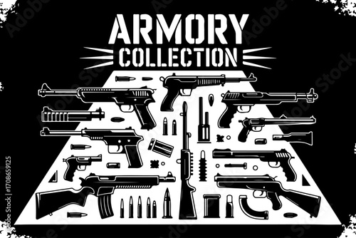 "Armory Weapons Silhouette Vector Pack"