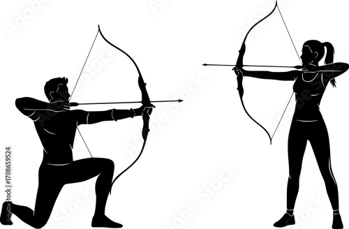 Archery silhouettes