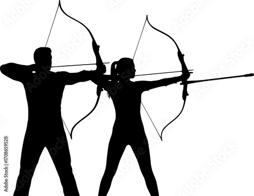 Archery silhouettes