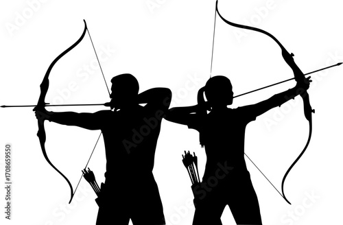 Archery silhouettes