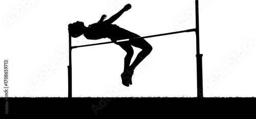 High jump silhouette
