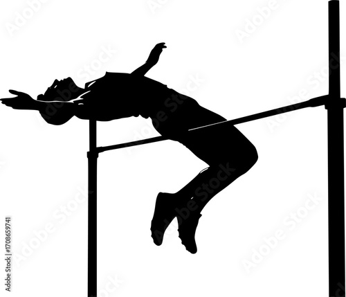 High jump silhouette