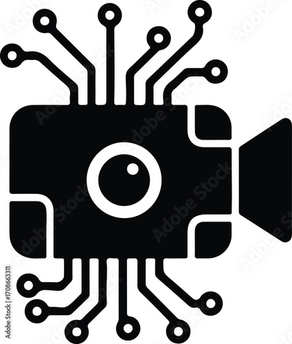 Digital video camera circuit board technology vector illustrator