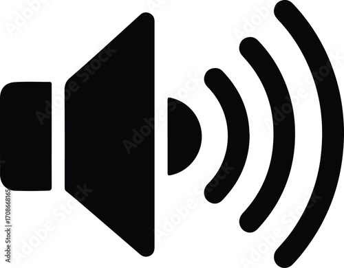 Speaker volume icon sound level adjustment audio vector illustrator