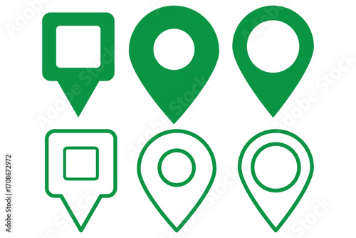 Map pin icon .Map maker. Adress pin. Flat icon set of location and map pins. Black red blue location map pin design. EPS 10
