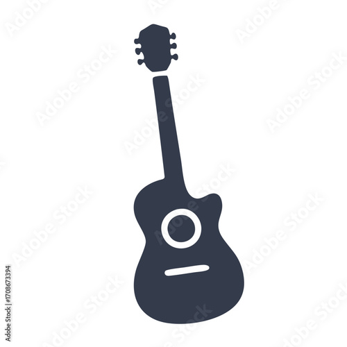 vector electric guitar isolated on white