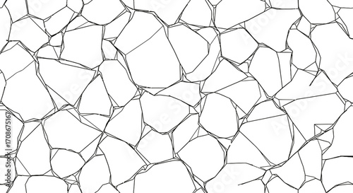 Abstract polygonal network with irregular shapes design