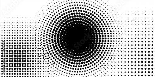 Halftone circles, halftone dot pattern simple art