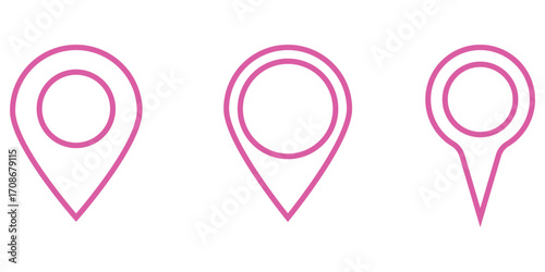 map location icon set . Location icon set, Map pin place marker. location pointer icon symbol in flat style. EPS 10 