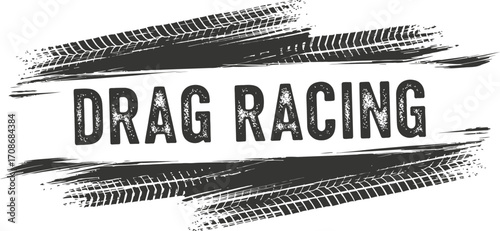 Drag racing event tire tracks and motorsport competition editbale
