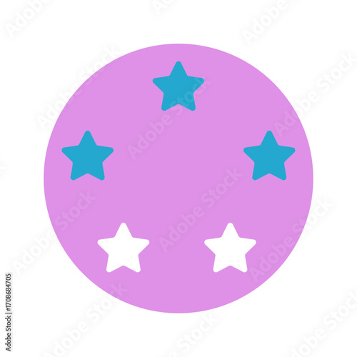 Four Stars Rating Customer Feedback Icon
