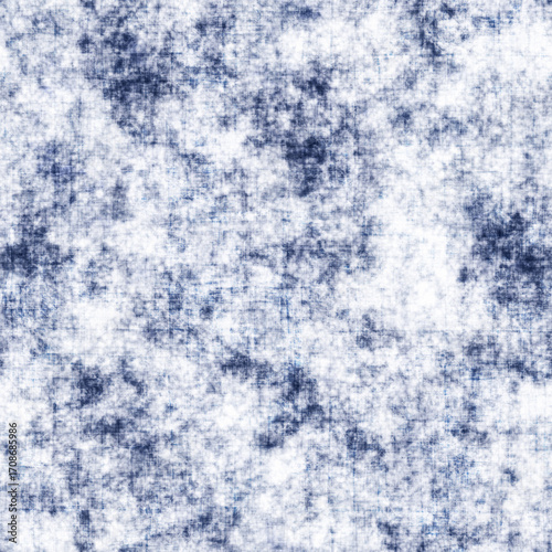 Indigo Acid-Washed Mottled Textured Pattern