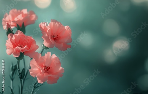 Beautiful Pink Flowers Stand out Against a Soft Green Background in a Serene ...