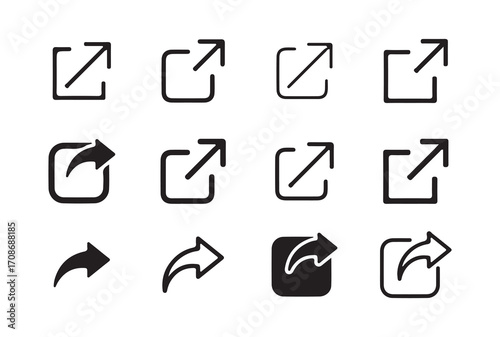 Free Download Expansion and Outward Arrow Icons Set for Web and UI Design - GFXLoad
