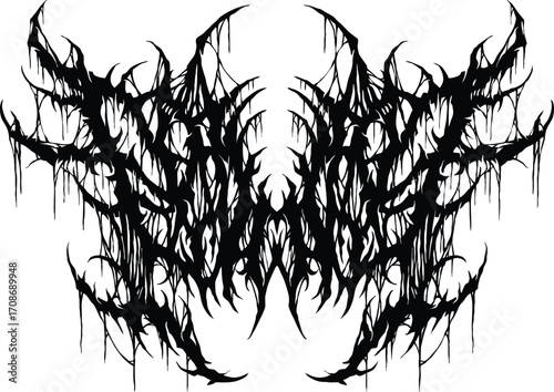 Tattoo brutal tribal back print