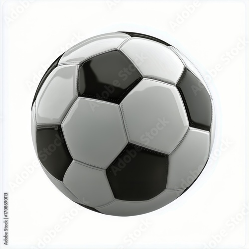 Soccer Ball Resting on a White Surface Ready for a Game in the Afternoon Light.