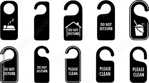 vector Door hanger silhouette, Door hanger svg, House door hangers silhouette, House door hangers svg, Door hanger vector 