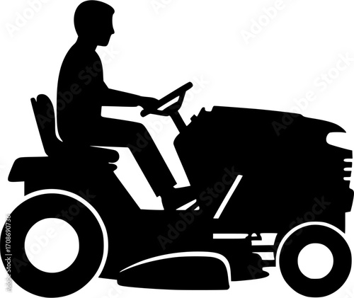 Riding mower silhouette, Riding mower svg, Lawn mower svg, Lawn mower silhouette, Riding mower bundle, Riding mower vector