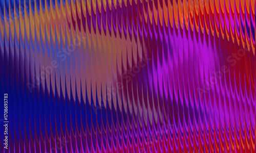 Dynamic abstract pattern with distorted wavy lines in a blend of blue, purple, and red colors