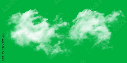 Photos Dreamy white clouds adrift on a vibrant green horizon evoking a sense of peace a