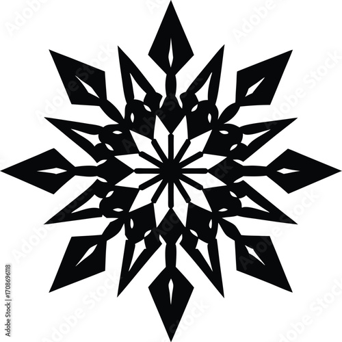 Intricate geometric pattern abstract design repeating texture with sharp angles and lines isolated on transparent background