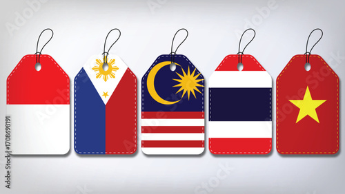 Photography Illustration Vector Featuring Thailand, Indonesia, Malaysia, Philippines and Vie