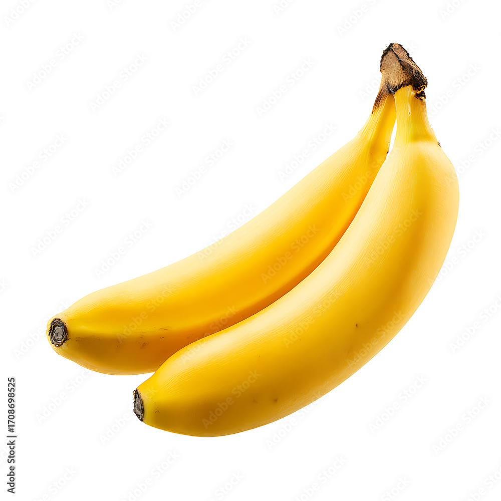 Two ripe bananas.