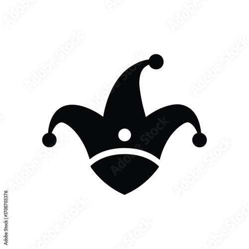 A Mardi gras hat silhouette vector art illustration