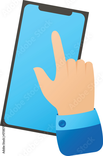 Hands Playing String Game: Cat’s Cradle with Blue String, Fun Childhood Activity Vector Illustration