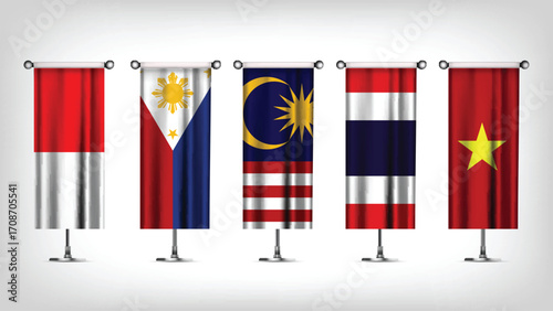 Photography Illustration Vector Featuring Thailand, Indonesia, Malaysia, Philippines and Vie