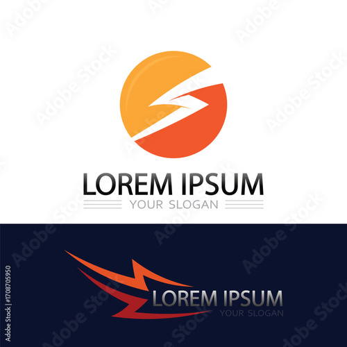 Free Download Dynamic thunder electricity bolt vector logo design for technology power business identity - GFXLoad