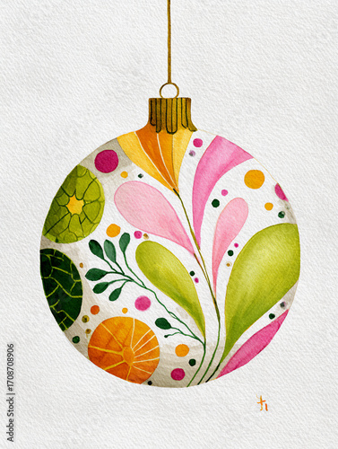 Single Mid-Century Modern Christmas Ornament