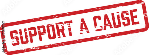 A red rectangular stamp declares Support a Cause in bold lettering