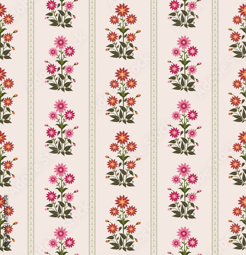 Vector Hand drawn colourful geometric flowers Motifs African boho paisley, seamless patterns with floral for fabric Ethnic Indian Pattern, textiles, clothing, wrapping paper, backdrop, banner.
