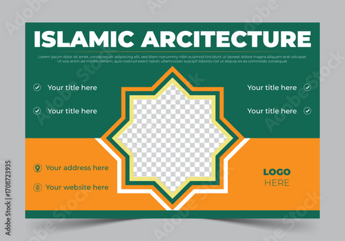 Islamic web banner template design