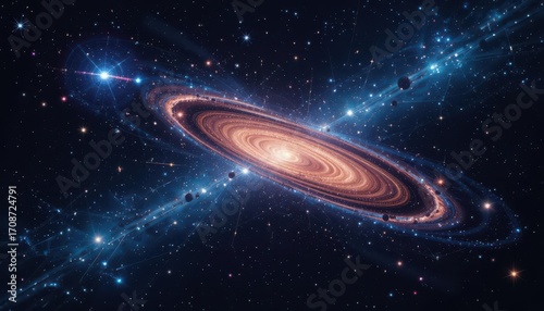 Precise Cosmic Design  M81   M82 Rendered as Vector Art