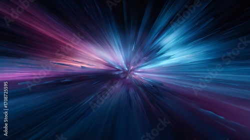A stunning burst of vibrant cosmic energy explodes outward in a wave of ethereal light and fractal
