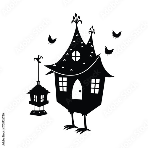 Old Witch House Standing on Chicken Legs