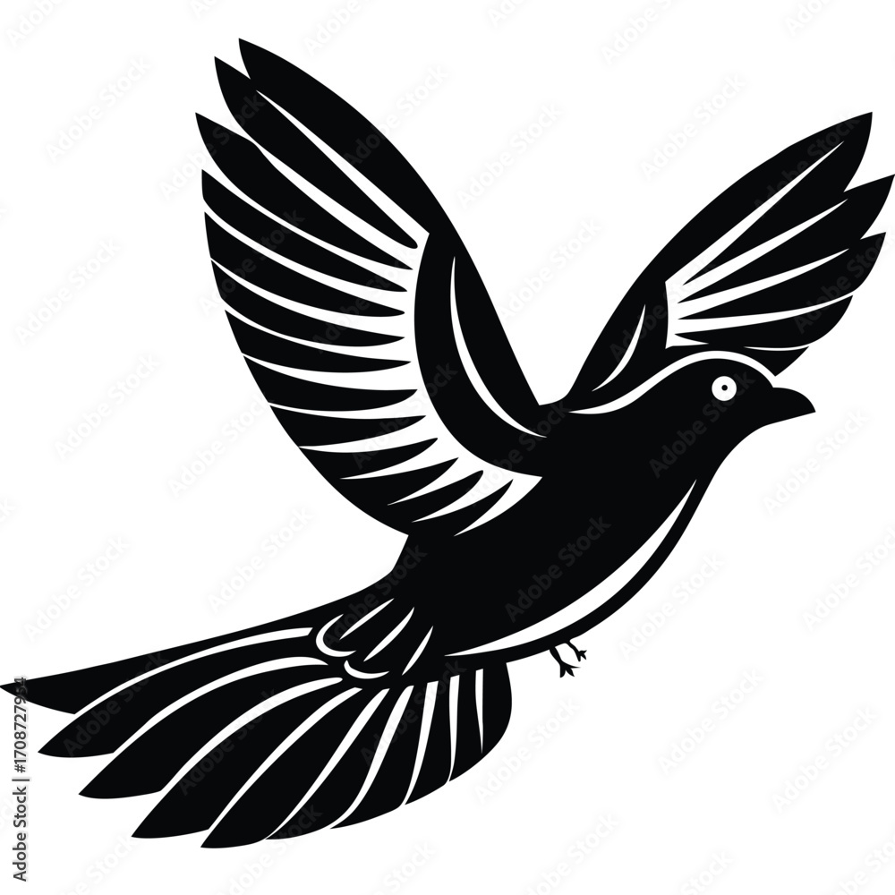 Obraz premium bird in flight vector icon copy