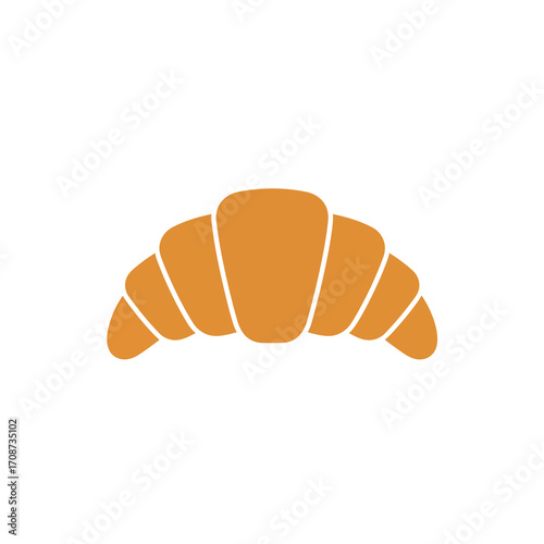 Delicious Golden Croissant Pastry on White Background, Perfect for Breakfast or Snack