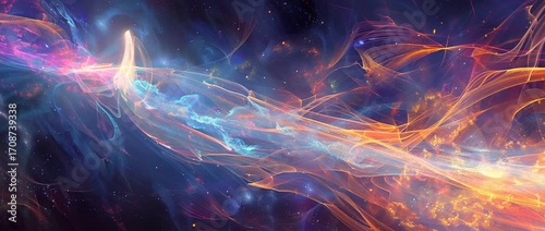 Abstract colorful energy flow