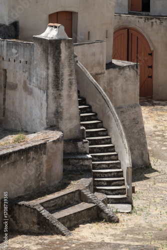 Exterior detail of 1700s fortification