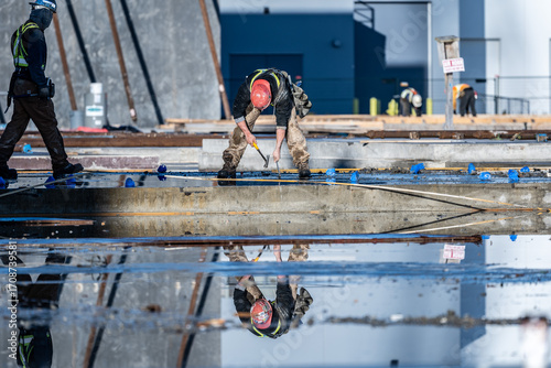 Tilt-Up Process on a Construction Site