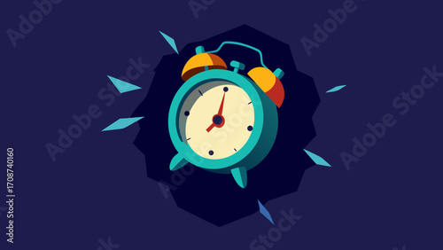 Vector cartoon illustration of a vintage clock face, an object that represents the deadline for a business schedule and the concept of time is money