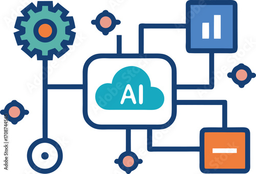 Ai machine learning icons pack detailed vector illustration scalable eps technology concepts