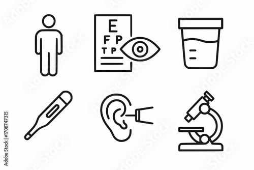 Minimalist Medical Diagnosis Icons