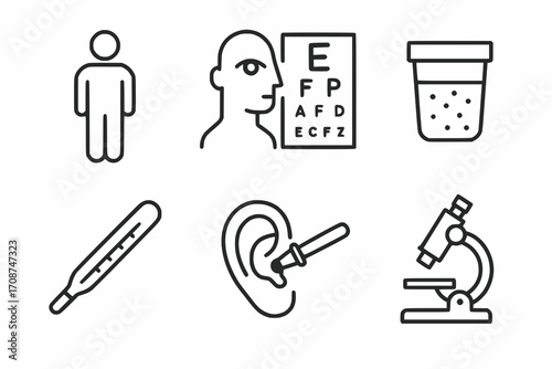 Minimalist Medical Diagnosis Icons