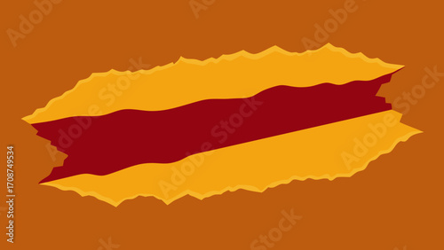 Torn paper banner with a vector illustration of Germany's map on a textured, grunge background