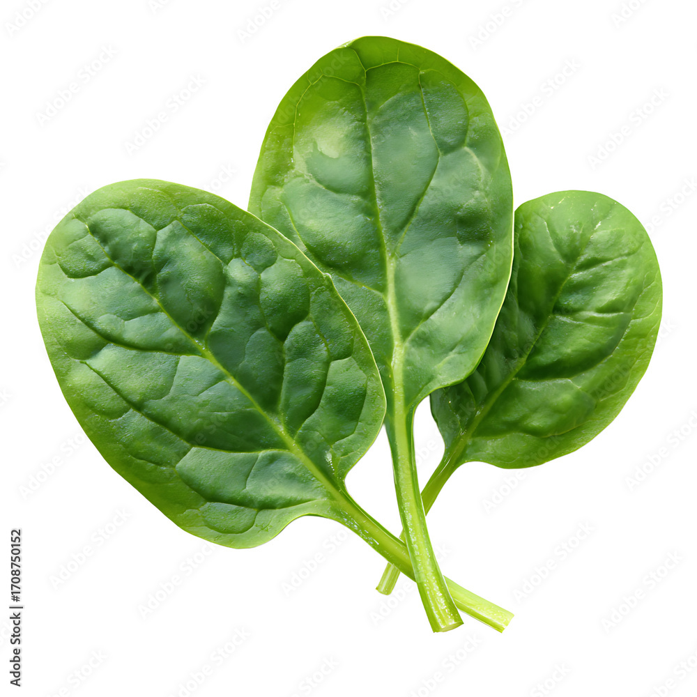 Obraz premium Fresh spinach leaves. isolated on a transparent background
